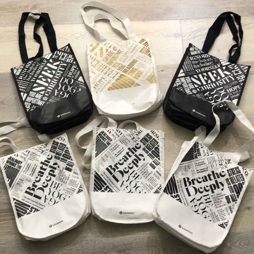 LULEMON bags, 6 pack